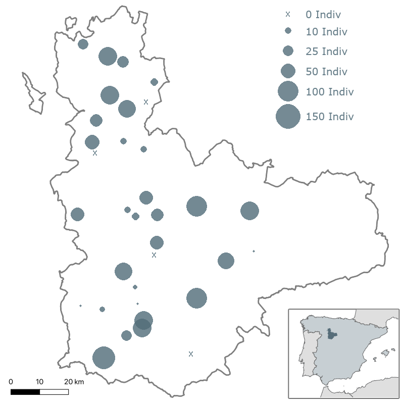 2º Censo milano real en Valladolid. Invierno 2001-2002. SEO/Valladolid